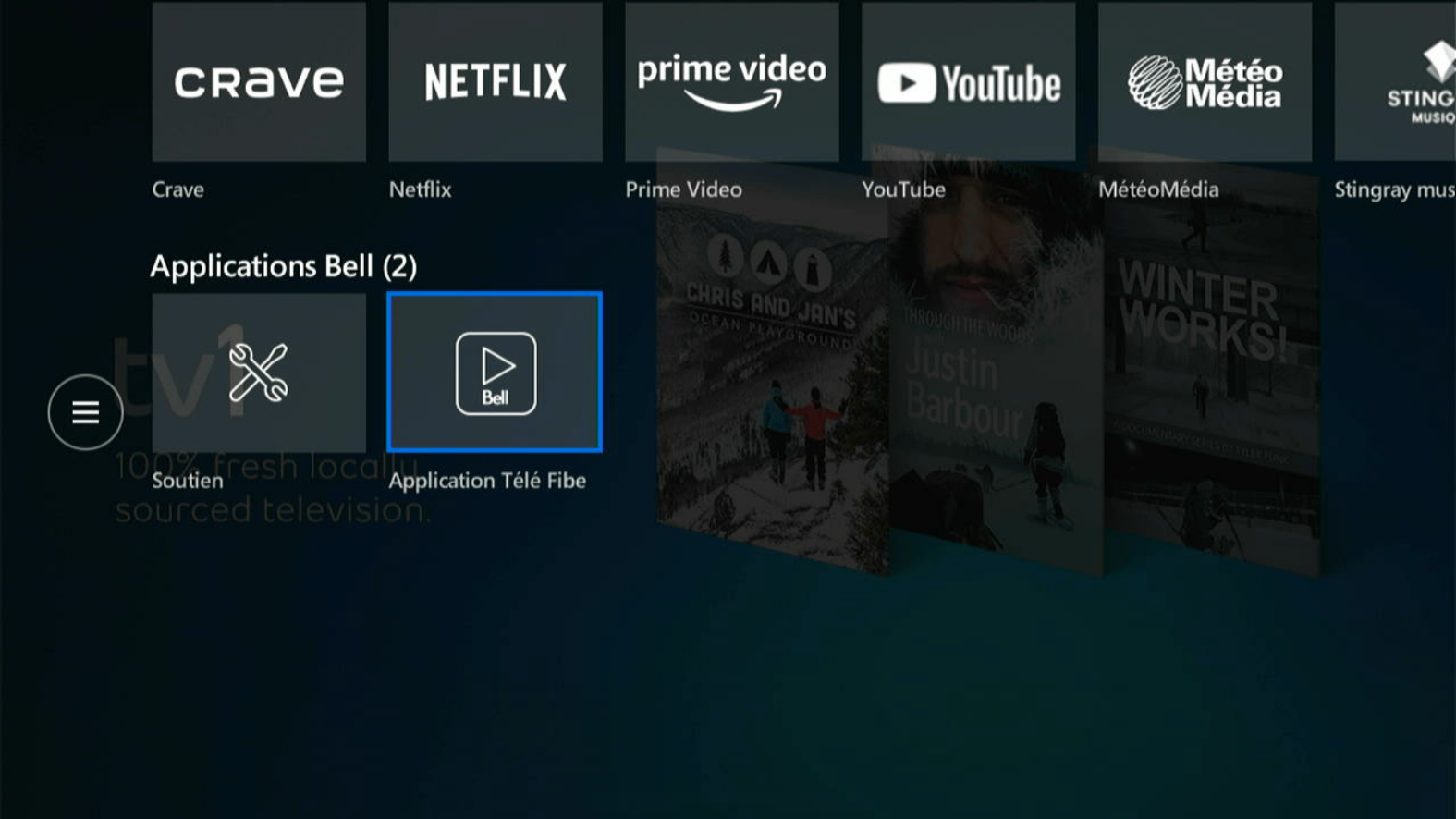 À partir du lanceur d' applications, sélectionnez l'application Télécommande Fibe.